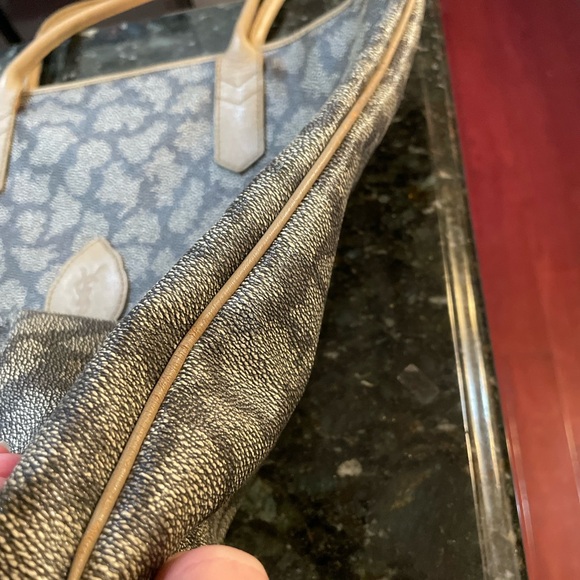 Yves Saint Laurent Patterned Gray and Tan Tote - Picture 12 of 13